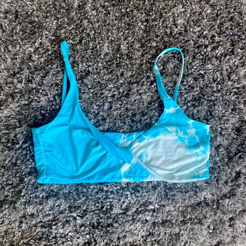 Dippin Daisys Blue Tie-Dye Swimsuit Top